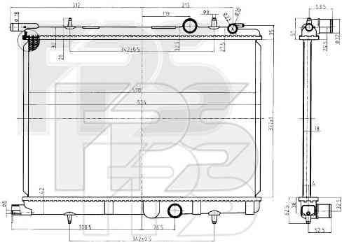 FPS FP 54 A63 - Радіатор, охолодження двигуна autozip.com.ua