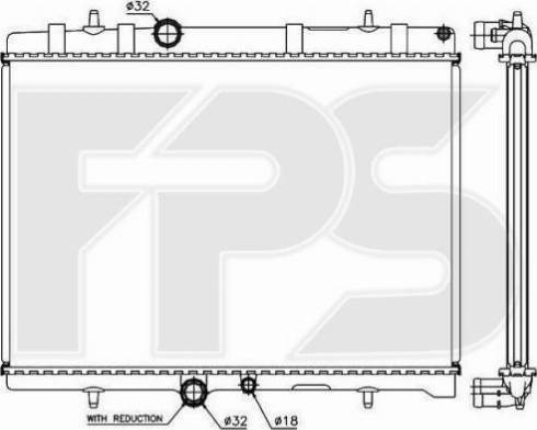 FPS FP 54 A348 - Радіатор, охолодження двигуна autozip.com.ua