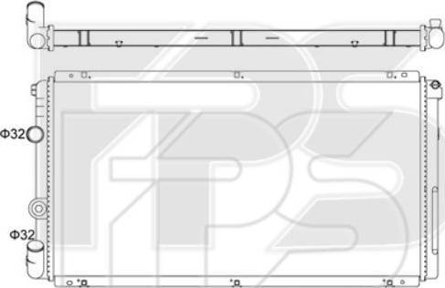 FPS FP 56 A751 - Радіатор, охолодження двигуна autozip.com.ua