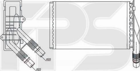 FPS FP 56 N158-X - Теплообмінник, опалення салону autozip.com.ua