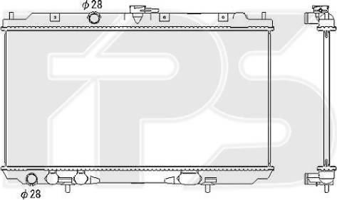 FPS FP 50 A612 - Радіатор, охолодження двигуна autozip.com.ua