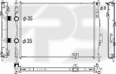 FPS FP 50 A1349-X - Радіатор, охолодження двигуна autozip.com.ua