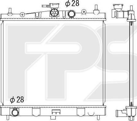 FPS FP 50 A1346 - Радіатор, охолодження двигуна autozip.com.ua