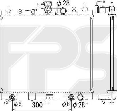 FPS FP 50 A1347-X - Радіатор, охолодження двигуна autozip.com.ua