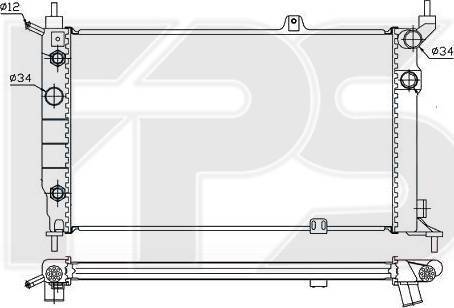 FPS FP 52 A1080-P - Радіатор, охолодження двигуна autozip.com.ua