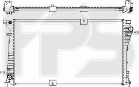 FPS FP 52 A361-X - Радіатор, охолодження двигуна autozip.com.ua