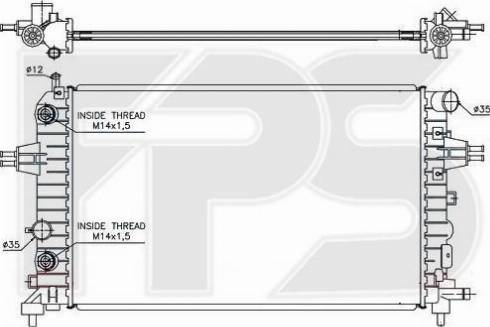 FPS FP 52 A304-X - Радіатор, охолодження двигуна autozip.com.ua