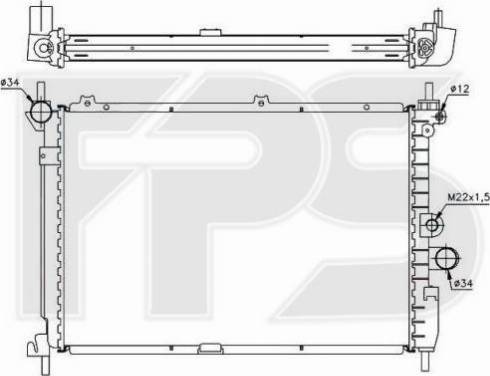 FPS FP 52 A375-X - Радіатор, охолодження двигуна autozip.com.ua