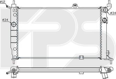 FPS FP 52 A258 - Радіатор, охолодження двигуна autozip.com.ua