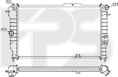 FPS FP 52 A279 - Радіатор, охолодження двигуна autozip.com.ua