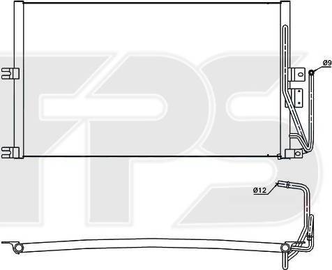 FPS FP 52 K124-X - Конденсатор, кондиціонер autozip.com.ua