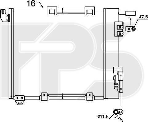 FPS FP 52 K122 - Конденсатор, кондиціонер autozip.com.ua