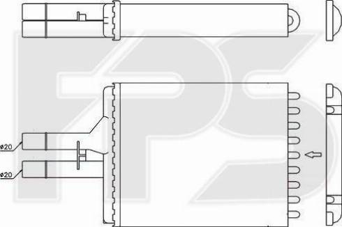 FPS FP 52 N40 - Теплообмінник, опалення салону autozip.com.ua