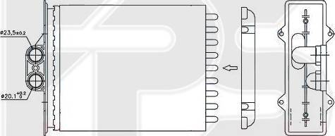 FPS FP 52 N38 - Теплообмінник, опалення салону autozip.com.ua