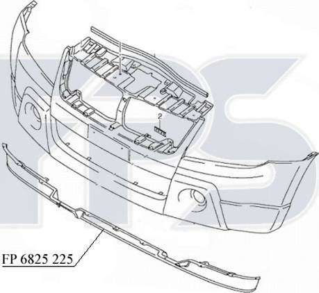 FPS FP 6825 225 - Спойлер autozip.com.ua