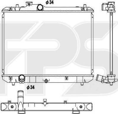 FPS FP 68 A1415 - Радіатор, охолодження двигуна autozip.com.ua