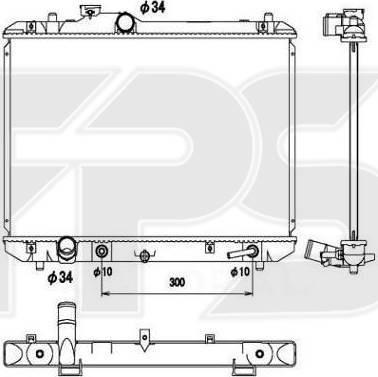 FPS FP 68 A1416-X - Радіатор, охолодження двигуна autozip.com.ua