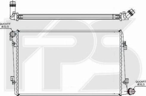 FPS FP 62 A171 - Радіатор, охолодження двигуна autozip.com.ua