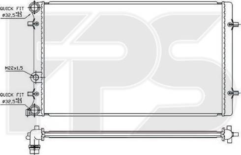 FPS FP 62 A826 - Радіатор, охолодження двигуна autozip.com.ua