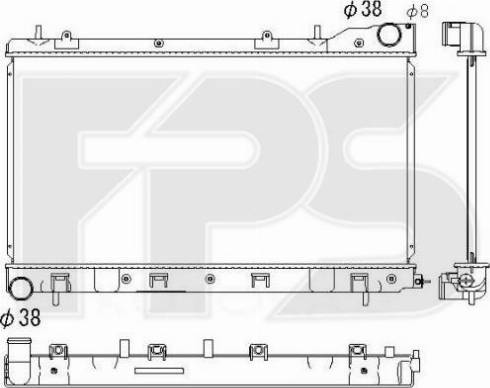 FPS FP 67 A1411-X - Радіатор, охолодження двигуна autozip.com.ua