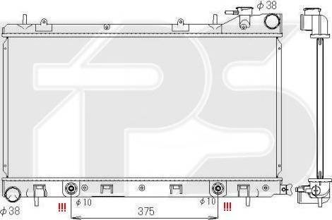 FPS FP 67 A1399-X - Радіатор, охолодження двигуна autozip.com.ua