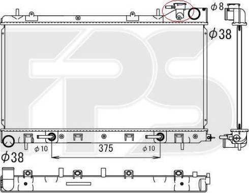 FPS FP 67 A849-X - Радіатор, охолодження двигуна autozip.com.ua