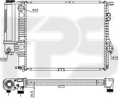 FPS FP 14 A43 - Радіатор, охолодження двигуна autozip.com.ua