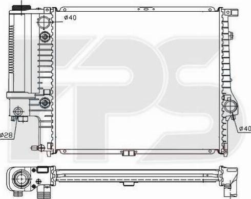 FPS FP 14 A19 - Радіатор, охолодження двигуна autozip.com.ua