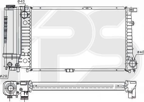 FPS FP 14 A24 - Радіатор, охолодження двигуна autozip.com.ua