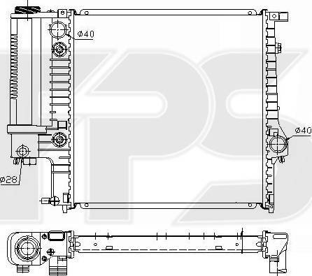 FPS FP 14 A21 - Радіатор, охолодження двигуна autozip.com.ua