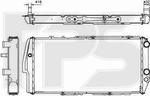 FPS FP 12 A415 - Радіатор, охолодження двигуна autozip.com.ua