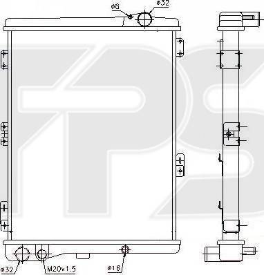 FPS FP 12 A844-P - Радіатор, охолодження двигуна autozip.com.ua