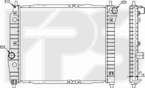 FPS FP 17 A699 - Радіатор, охолодження двигуна autozip.com.ua