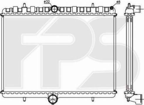 FPS FP 20 A309-X - Радіатор, охолодження двигуна autozip.com.ua