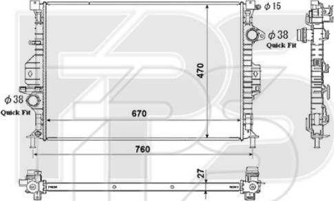 FPS FP 28 A193 - Радіатор, охолодження двигуна autozip.com.ua