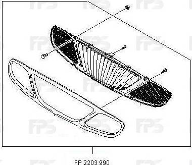 FPS FP 2203 990 - Решітка радіатора autozip.com.ua