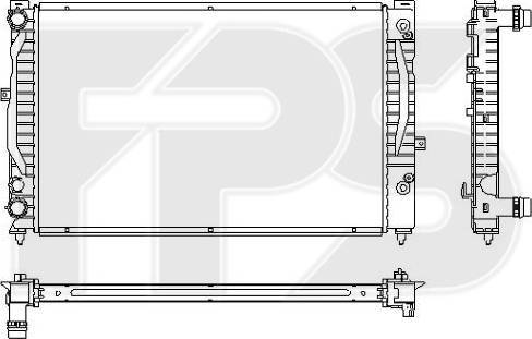 FPS FP 74 A424-X - Радіатор, охолодження двигуна autozip.com.ua
