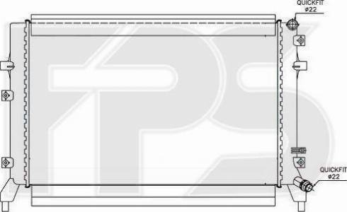 FPS FP 74 A384-X - Радіатор, охолодження двигуна autozip.com.ua