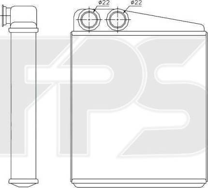 FPS FP 74 N51-X - Теплообмінник, опалення салону autozip.com.ua