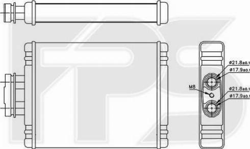 FPS FP 74 N175 - Теплообмінник, опалення салону autozip.com.ua