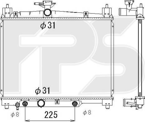 FPS FP 70 A1188 - Радіатор, охолодження двигуна autozip.com.ua