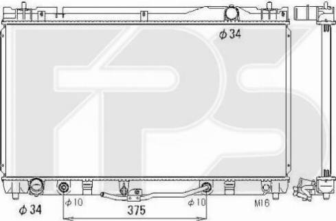 FPS FP 70 A1304-X - Радіатор, охолодження двигуна autozip.com.ua