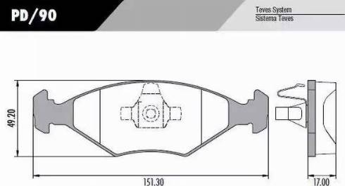 FRAS-LE PD/90 - Гальмівні колодки, дискові гальма autozip.com.ua