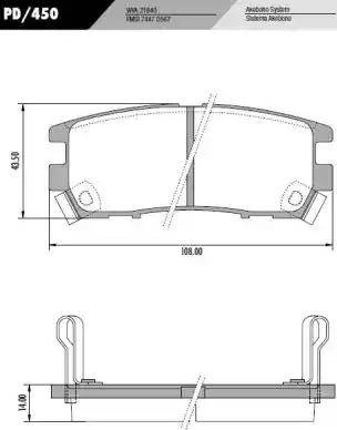 FRAS-LE PD450 - Гальмівні колодки, дискові гальма autozip.com.ua