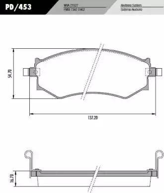 FRAS-LE PD/453 - Гальмівні колодки, дискові гальма autozip.com.ua