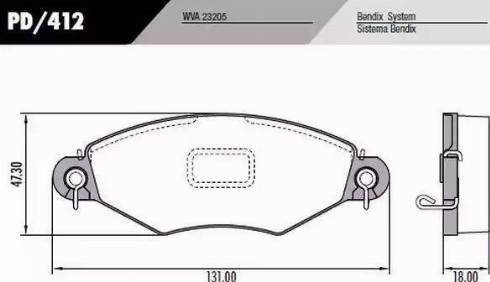 FRAS-LE PD/412 - Гальмівні колодки, дискові гальма autozip.com.ua