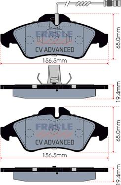 FRAS-LE PD/417-A-CV - Гальмівні колодки, дискові гальма autozip.com.ua