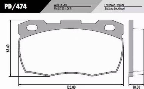 FRAS-LE PD/474 - Гальмівні колодки, дискові гальма autozip.com.ua