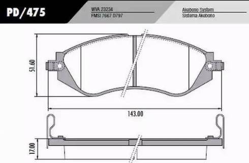 FRAS-LE PD/475 - Гальмівні колодки, дискові гальма autozip.com.ua