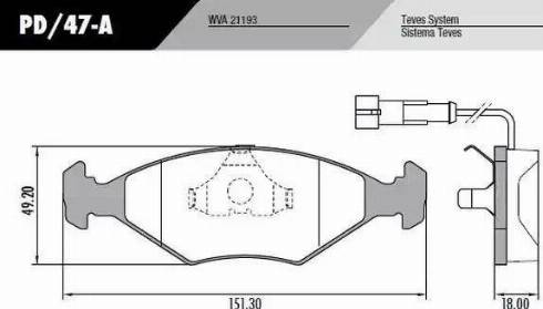 FRAS-LE PD47A - Гальмівні колодки, дискові гальма autozip.com.ua